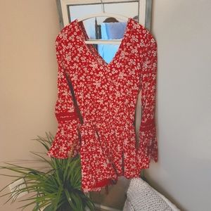 Red Hollister romper